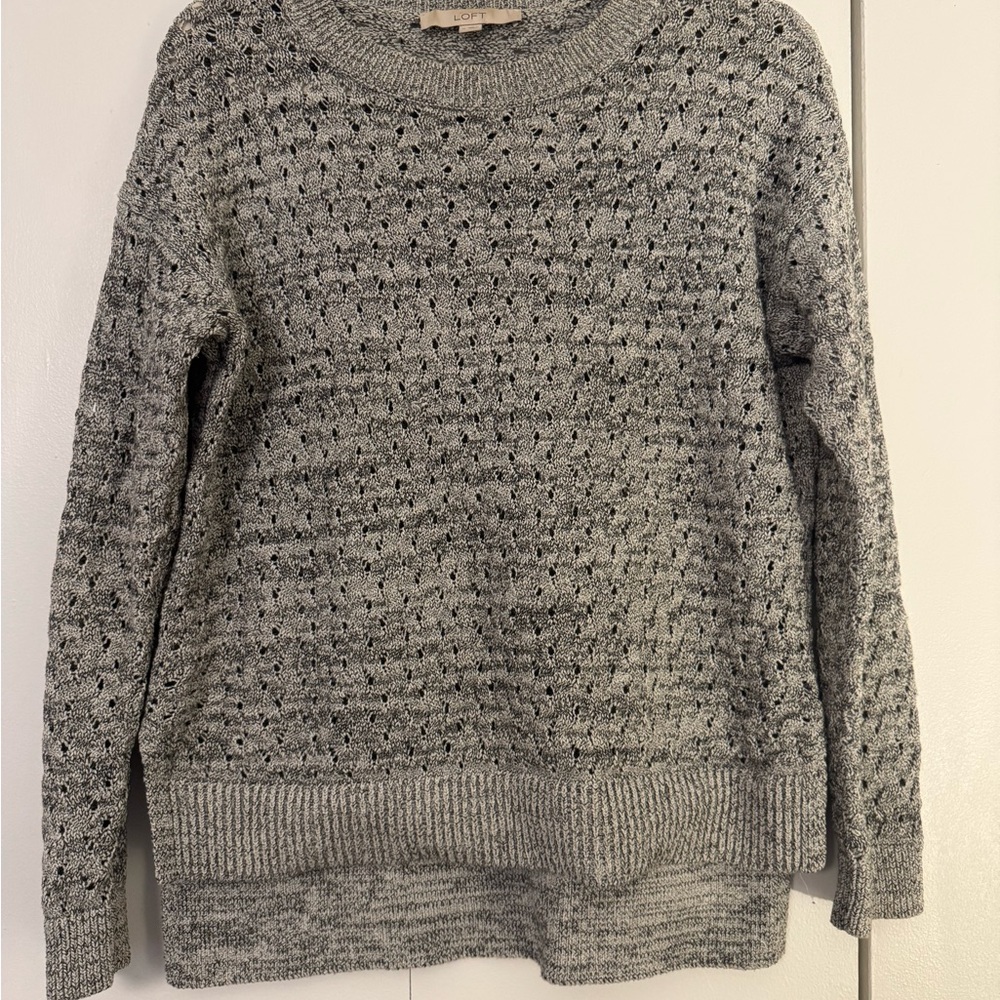 LOFT Textured Gray Women's Sweater